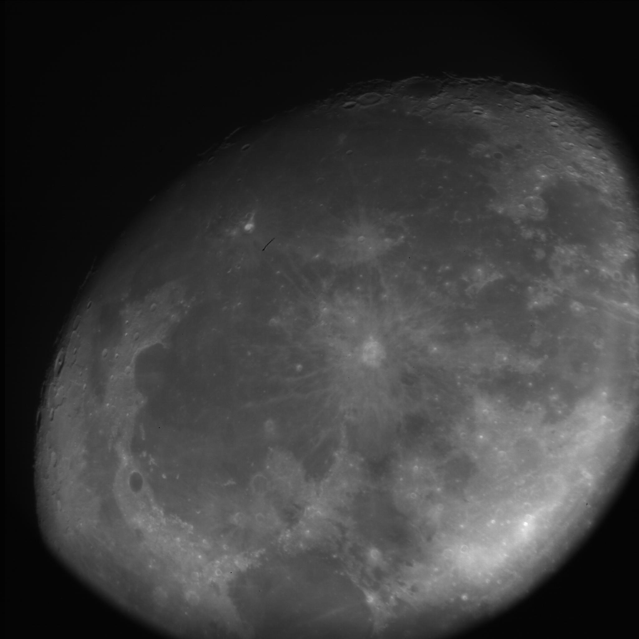 In-situ images of the Moon captured by Droid.001's onboard camera, demonstrating the spacecraft's precise pointing and imaging capabilities